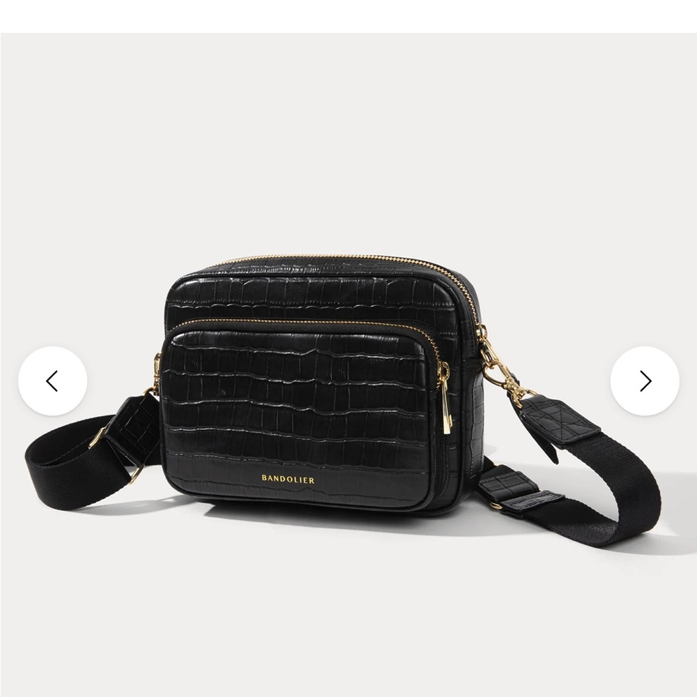 Bandolier Black Textured Belt Bag